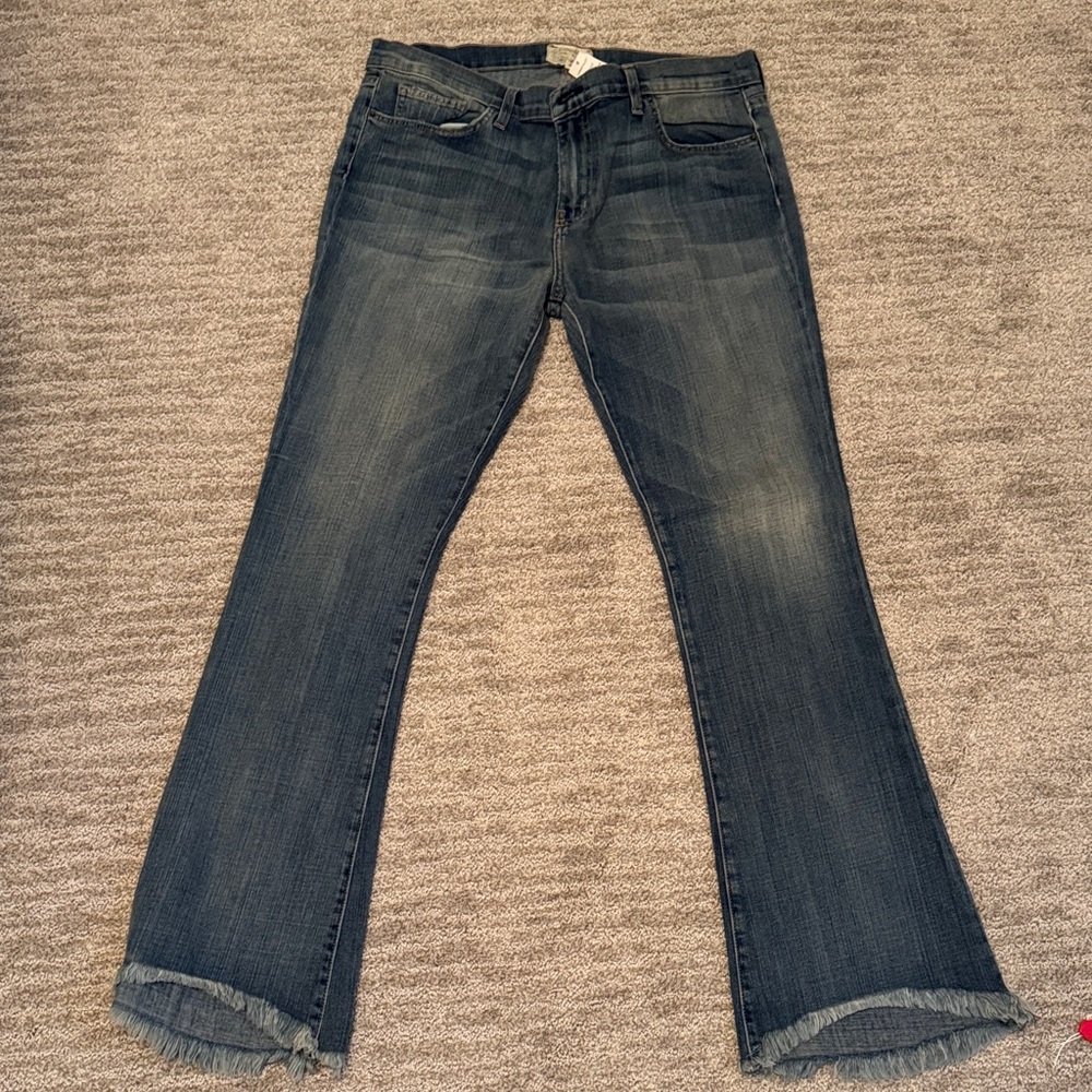 Current/Elliott Women's Boot Cut Jeans - Dark Blue